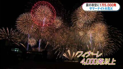 災害多かったが花火で元気に」錦江湾サマーナイト大花火大会 1万5000発