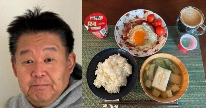 【 花田虎上 】　朝食は「ソーセージ、目玉焼き、納豆、ホットコーヒー、ヨーグルト、白米 お吸い物に餅が入っていました」「日本の餅はまた格別に美味い」　朝ごはんを堪能|TBS NEWS DIG