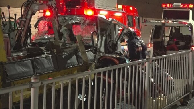 朝の国道　トンネルで6台が関係する事故　2人負傷し病院に運ばれる|TBS NEWS DIG