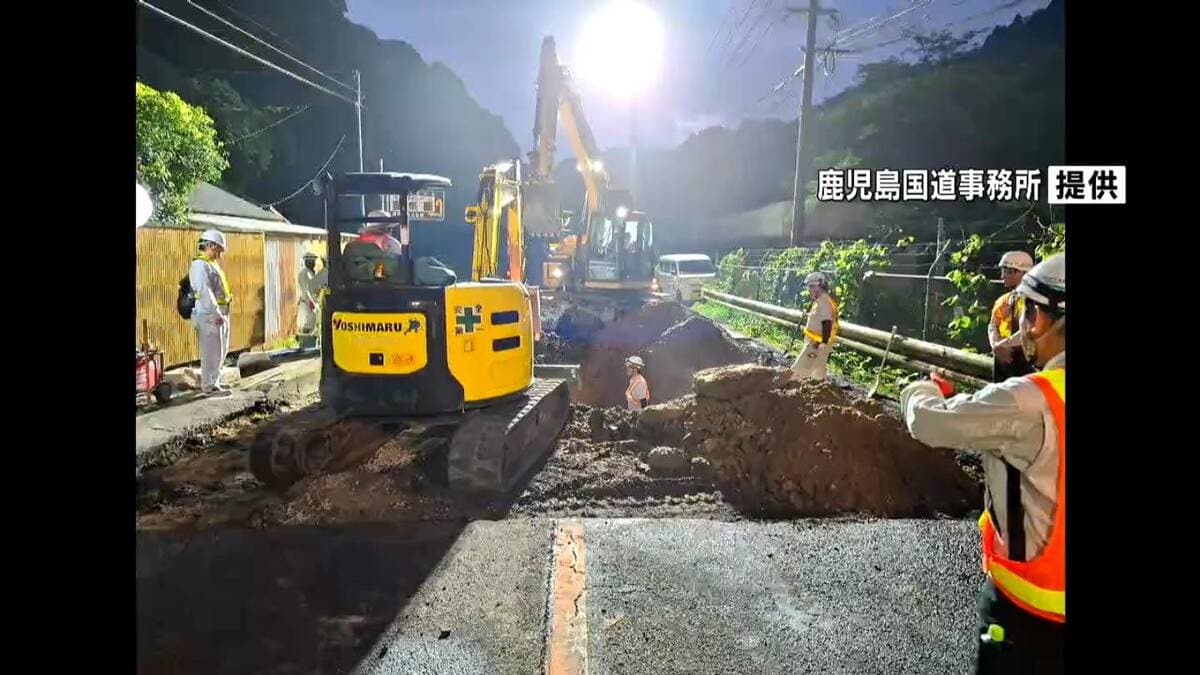 「側溝のふたがとれている」国道3号が11時間にわたり通行止め　河頭交差点から塚田交差点の間　鹿児島