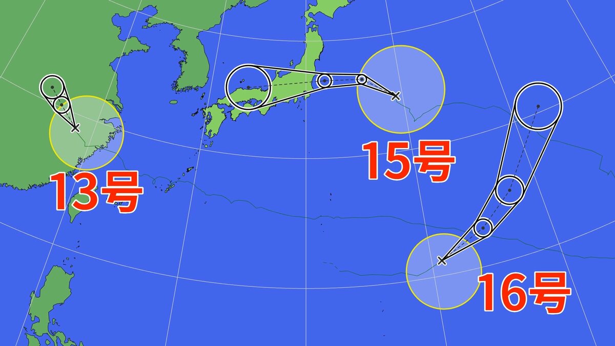 【トリプル台風】逆走台風15号（チャンフォン）はお盆に東北･関東直撃か？いつもと違うルートを通るそのワケは？ 今後の進路 雨･風シミュレーション【台風情報】