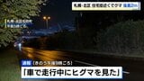 「車で走行中にヒグマを見た」帰宅途中の男性が体長2メートルほどのクマ目撃か　道路横切り中央分離帯の茂みへ　札幌市北区|TBS NEWS DIG