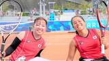 上地結衣&田中愛美、日本女子史上初の金メダル!車いすテニスダブルス決勝で東京大会金のオランダペアに逆転勝利【パリパラリンピック】|TBS NEWS DIG