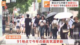 暑い！北海道を除くすべての地方で30℃以上の真夏日に　91地点で今年の最高気温を更新|TBS NEWS DIG