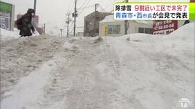 青森市　全体の9割近い148工区で除排雪作業が未完了　うち小柳地区や八重田地区周辺など5つの工区は著しく作業の進ちょくが悪い状況　西秀記 市長は対応強化の考え示す|TBS NEWS DIG