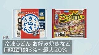 テーブルマーク 「家庭用冷凍食品」最大20％値上げへ　うどん・お好み焼きなどが対象| TBS CROSS DIG with Bloomberg