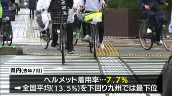 自転車マナーアップ強化月間　宮崎市で自転車のヘルメット着用を呼びかけるキャンペーン　|　MRTニュース ｜ ＭＲＴ宮崎放送
