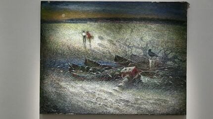 国立ハンセン病療養所長島愛生園で創作活動を続ける山本一雄さんの絵画