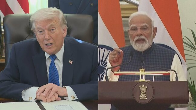 米・トランプ大統領　印・モディ首相と電話会談“新たな貿易協定で合意” 関税引き下げを表明　インドが「ロシア産原油の購入停止にも同意」|TBS NEWS DIG
