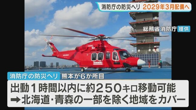九州初の"消防庁ヘリ"を熊本に配備　熊本県の「ひばり」と2機体制で欠航リスク減|TBS NEWS DIG
