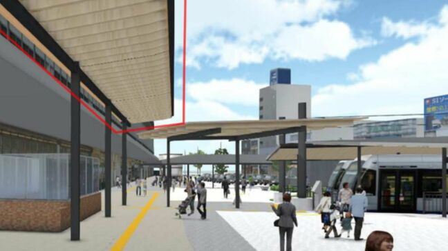 岡山駅東口の東西連絡通路エレベーター 工事のため1階で乗降できなくなる 9/25(木)14時~12月下旬|TBS NEWS DIG