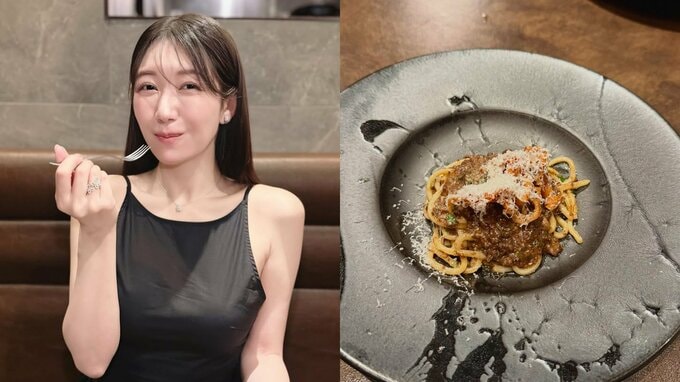 【 穂川果音 】　黒ノースリーブの私服姿で　絶品イタリアンを堪能　「一瞬ボロネーゼ？？って思ってしまうくらい旨味がすごいの」|TBS NEWS DIG