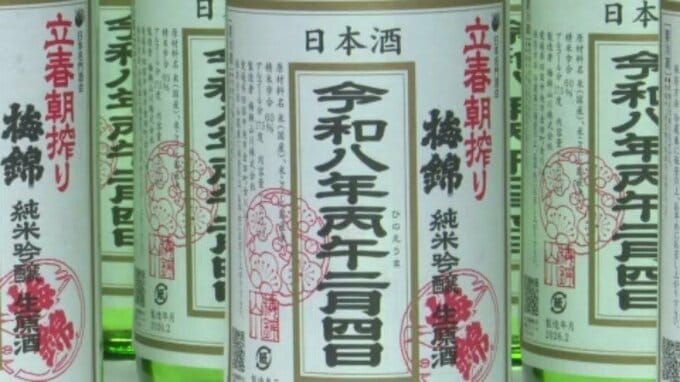 「梅錦らしいお酒に仕上がった」梅錦山川でけさ搾ったばかりの日本酒をその日のうちに届ける「立春朝搾り」愛媛県・四国中央市|TBS NEWS DIG