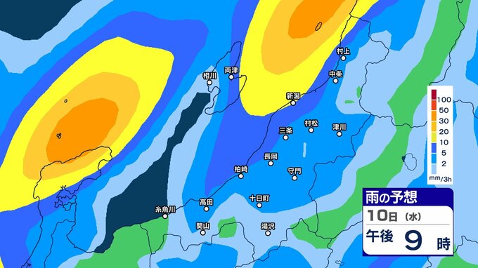 【大雨情報】新潟県内は雷を伴った激しい雨か　警報級大雨の恐れも　土砂災害や低地の浸水、河川の増水に注意・警戒【3時間ごとの雨シミュレーション・10日正午更新】　|　新潟のニュース・天気｜BSN NEWS｜BSN新潟放送
