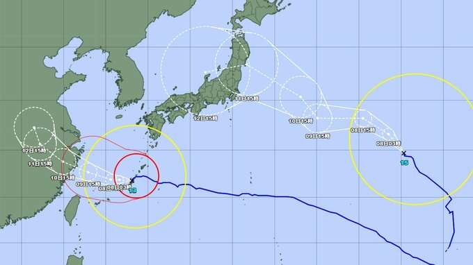 【ダブル台風情報】沖縄直撃の台風13号(ドルフィン)　九州・奄美・沖縄への影響はどうなる？ 最大瞬間風速60m/s　台風15号も日本直撃の可能性...進路予想・勢力を詳しく　全国の天気を画像で　気象庁|TBS NEWS DIG