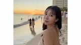 【 穂川果音 】 ワイキキで見返り美背中「サンセットのお裾分け」 フォロワー感嘆「女神様がいます」|TBS NEWS DIG