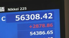 【速報】歴代3位の値上がり幅　日経平均株価は一時2900円以上の大幅値上がり　5万6000円台を回復　米イラン“停戦合意”で安心感広がる| TBS CROSS DIG with Bloomberg