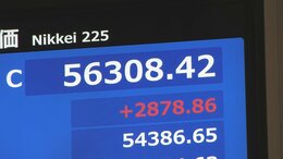 【速報】歴代3位の値上がり幅　日経平均株価は一時2900円以上の大幅値上がり　5万6000円台を回復　米イラン“停戦合意”で安心感広がる|TBS NEWS DIG