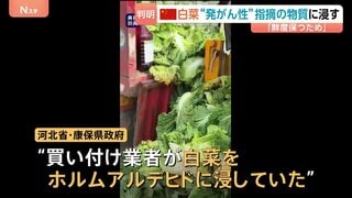 中国で買い付け業者が白菜をホルムアルデヒドに浸す 「鮮度を保つことを目的とした違法行為」インターネット上の告発を受け調査| TBS CROSS DIG with Bloomberg