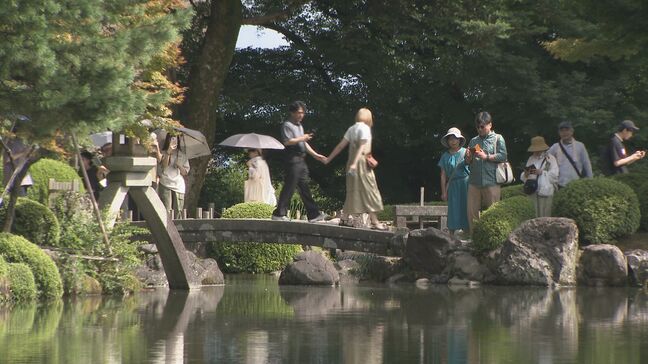 旧盆期間中無料開園の兼六園 入園者数は3万7100人 去年よりやや増加|TBS NEWS DIG