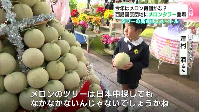 「すごい！楽しかった！」今年はメロン何個かな？　西島園芸団地にメロンタワー登場|TBS NEWS DIG