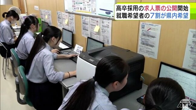 高卒向けの求人票の公開はじまる　来春卒業の高校生のうち『県内就職の希望者』は1352人と就職希望者の約7割に　青森県|TBS NEWS DIG