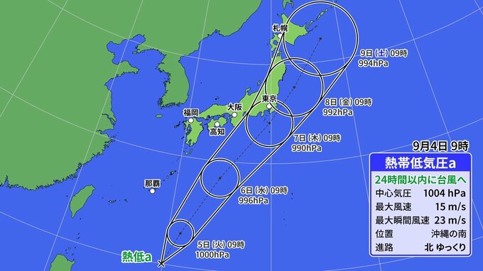 “台風13号” 東海から関東直撃→東日本縦断する進路予想、伊豆諸島では“線状降水帯”発生のおそれ…雨の降り方をシミュレーションで（7日11時時点）【台風情報・台風進路】　|　高知のニュース・天気｜KUTV NEWS | KUTVテレビ高知