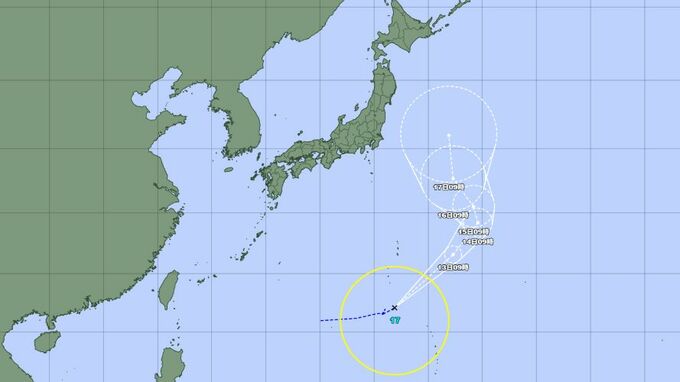 【台風情報】台風17号(ナンカー)発生　東北東にゆっくり進む　いまどこに？ これからの勢力と進路は？ 今後の全国の天気を画像で　気象庁【進路図で見る】　|　山形のニュース│TUYテレビユー山形