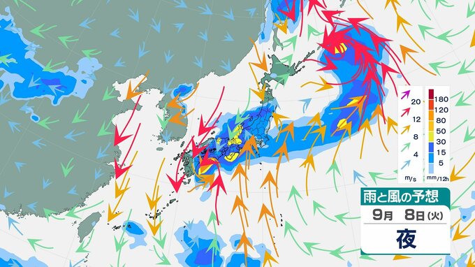 【警報級の大雨に】１０日にかけ西日本から東北地方の広い範囲で非常に激しい雨“雨と風のシミュレーション”（気象庁8日発表）|TBS NEWS DIG