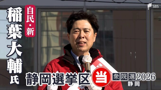 衆議院選挙 静岡8区・稲葉大輔氏（自民・新）当選確実 小選挙区で悲願の初当選【速報】　|　静岡のニュース | SBSNEWS | 静岡放送
