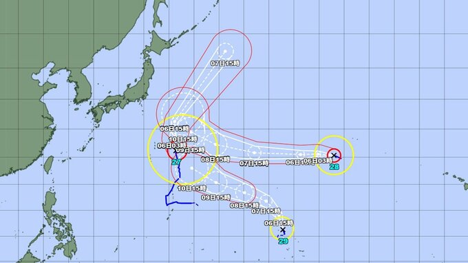 【台風情報】トリプル台風は今どこに？ 日本への影響はどうなる？ 台風27号(チョーイワン)台風28号(ノロ)台風29号(コグマ)　このあと勢力と進路を詳しく　最大瞬間風速は？ 今後の全国の天気を画像で　気象庁【進路図で見る】|TBS NEWS DIG