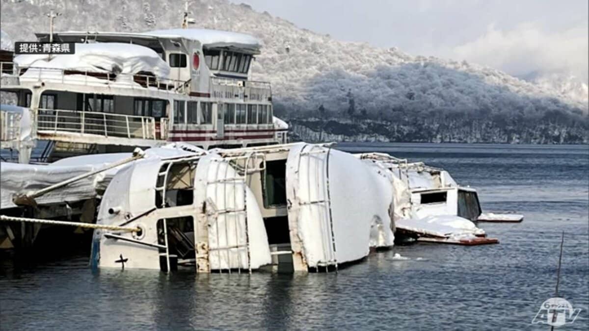 【詳報】何度も撤去求めるも…　十和田湖の桟橋に約10年前から放置の4隻の遊覧船　6…