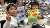 【連休最終日】子どもたちが靴下のデザインに挑戦 ペットボトルを再利用した糸で作る靴下に印刷【岡山】 | 岡山・香川のニュース | 天気 | RSK山陽放送