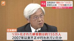 流用目的の“顧客リスト”155万人 民営化以来17年間続けたか 日本郵政グループ| TBS CROSS DIG with Bloomberg