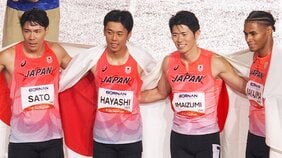 男子4×400mリレーで日本が金メダル獲得！ アジア記録保持者の“マイル侍”が12年ぶりの快挙【アジア大会】|TBS NEWS DIG