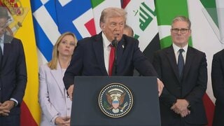 トランプ大統領 エジプトなど3か国首脳とガザ和平維持の共同宣言文書に署名 「戦闘を終結させ、中東に恒久平和をもたらす努力を支持」| TBS CROSS DIG with Bloomberg
