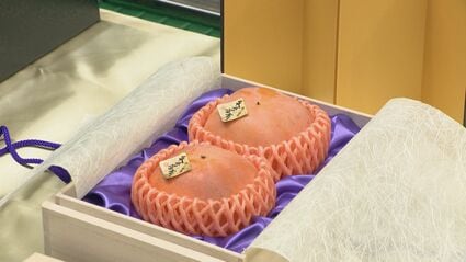 ブランド柿を2個100万円で落札 岐阜県産｢天下富舞｣今年の初競り 織田