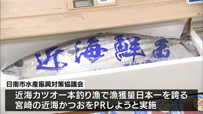 漁獲量日本一の旬の味覚をPR「日南初かつおフェア」 宮崎市の商業施設で始まる|TBS NEWS DIG