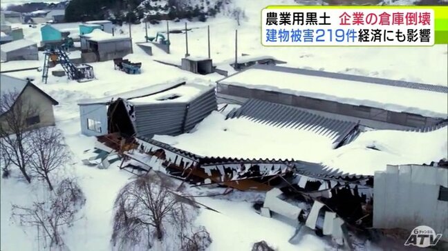 “災害級の大雪”が経済活動にも影響　黒土や堆肥を製造・販売の五所川原市の会社では10棟ほどの倉庫が壊れる「黒土はほぼ消滅…修復は無理」　記録的な大雪で建物被害が210件超の青森県|TBS NEWS DIG