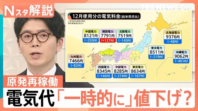 原発の再稼働で電気料金は安くなる？ 莫大な維持費に安全対策などの課題も【Nスタ解説】|TBS NEWS DIG
