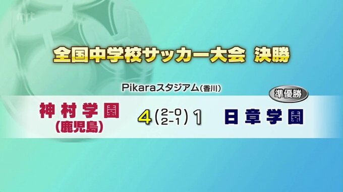 全国中学校サッカー大会　日章学園が準優勝|TBS NEWS DIG