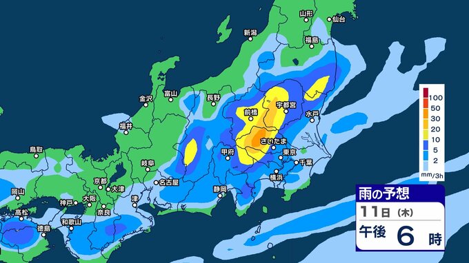 【大雨情報】関東甲信も午後は非常に激しい雨が降り大雨か　北陸は土砂災害に厳重警戒を　今週は“秋雨前線”が停滞し各地で雨強まる恐れ【3時間ごとの雨シミュレーション・8日正午更新】|TBS NEWS DIG