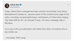 セリーヌ・ディオンさんがトランプ陣営に抗議　選挙集会で「楽曲を無許可で使用された」| TBS CROSS DIG with Bloomberg