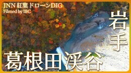 岩手・葛根田渓谷の紅葉【JNN 紅葉ドローンDIG】|TBS NEWS DIG