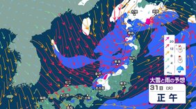 大みそかの北日本は猛吹雪か…関東など日中は16℃超えも夜は急降下【極寒の年越し】除夜の鐘や初詣では防寒対策しっかりと…日本海側は雪の範囲広がる見込み【雪と雨シミュレーション 1月3日まで】|TBS NEWS DIG