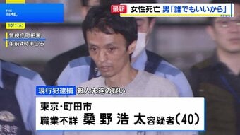 「助けてくれと叫んでいた」東京・町田市で70代女性が腹など刺され死亡 40歳の男を殺人未遂の疑いで現行犯逮捕 「誰でもいいから殺そうと…」と供述　警視庁|TBS NEWS DIG