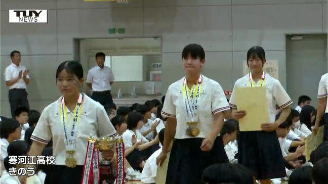 「楽しくレースができた」寒河江高校カヌー部女子　インターハイ総合優勝を報告（山形）|TBS NEWS DIG