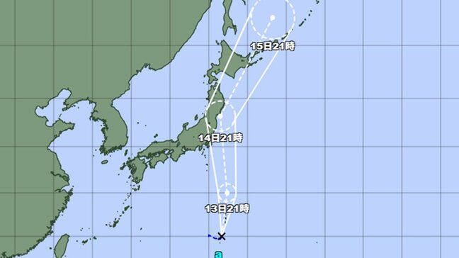 【台風の卵】熱帯低気圧があすにも台風5号に　関東上陸から東日本縦断する可能性　風は最大瞬間風速35メートルまで発達か　気象庁発表|TBS NEWS DIG