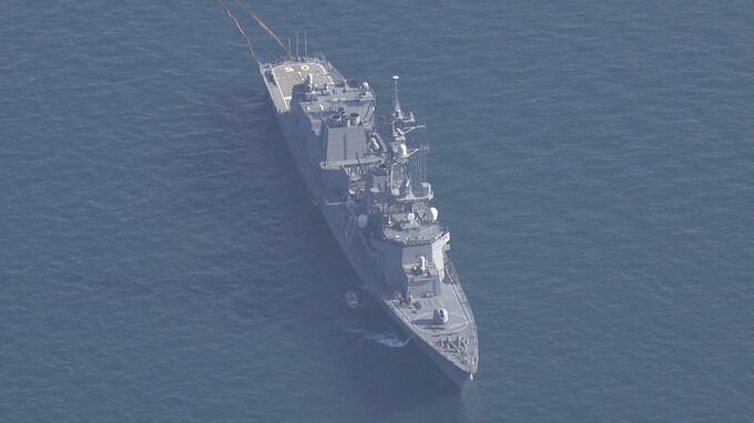 護衛艦「いなづま」船体全体の損傷を確認 少量の漏油続く