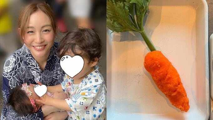 【 新井恵理那 】長男が2歳の誕生日　 “擦ったにんじんを元に戻して” 「米粉のキャロットケーキ」は母子とも「大好物」に|TBS NEWS DIG